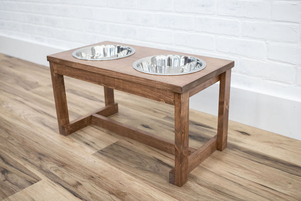 The Carmichael Workshop: Raised Dog Food and Water Bowl Stand