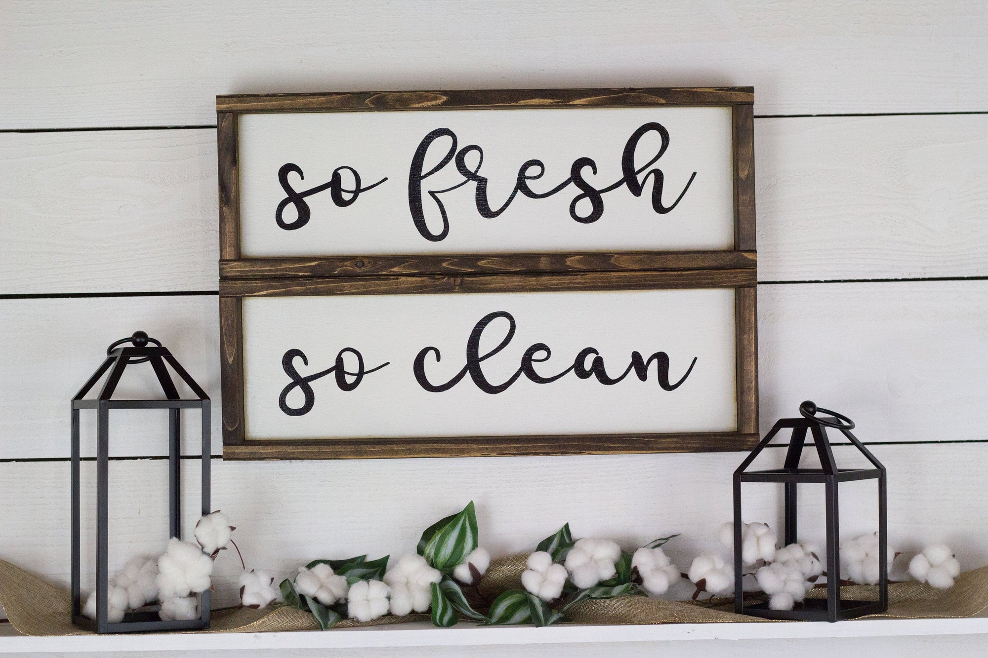 So Fresh So Clean Set of 2 Bathroom Signs