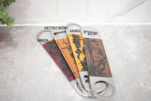 Faux Leather Bottle Opener - Double Sided