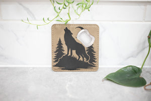 Faux Leather Coaster with Bottle Opener