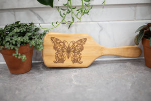 Laser Engraved Wood Hairbrush