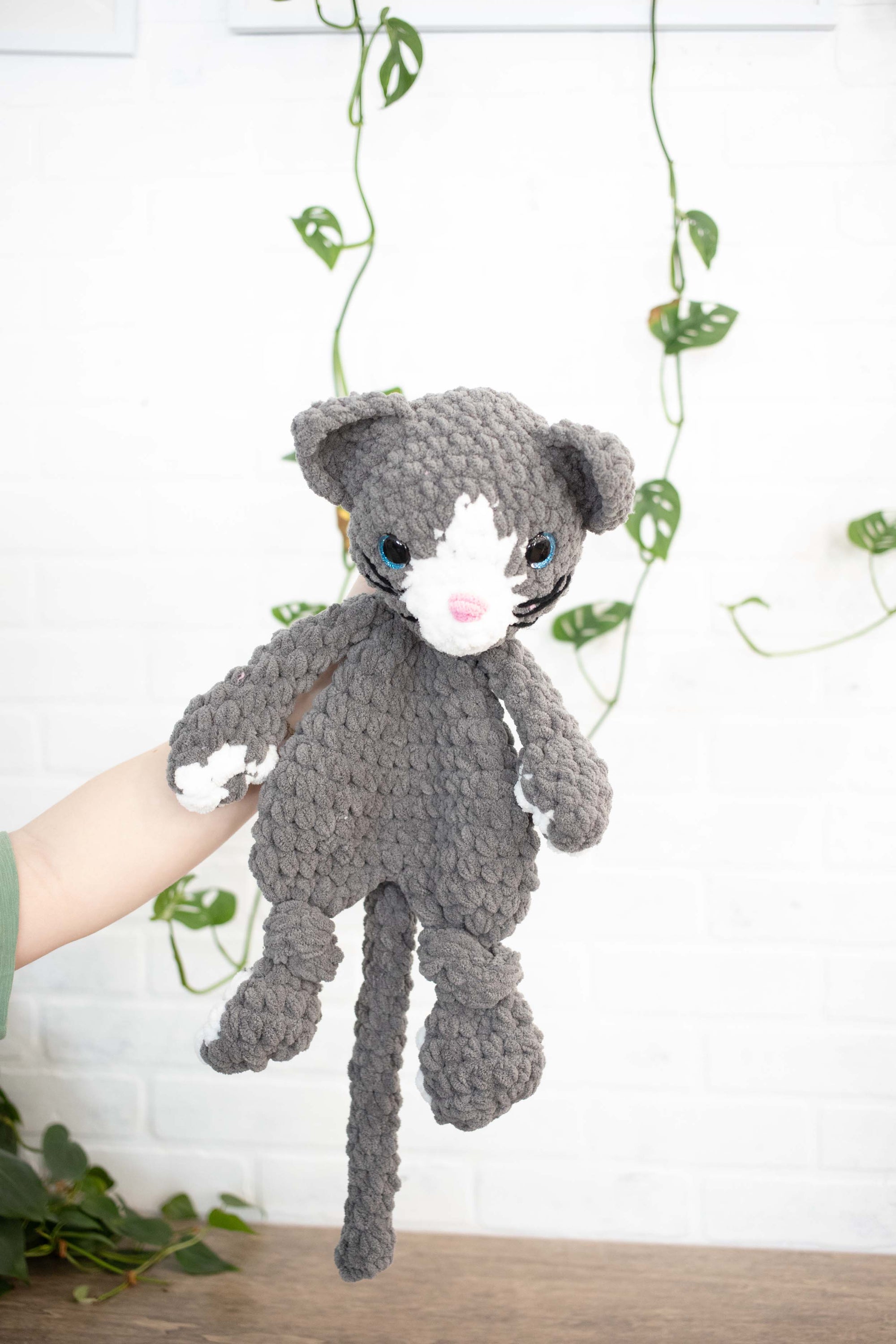 Cat Crochet Stuffed Animal, Heirloom Plush, Baby Lovey, Soft Cuddlers for Kids, Kitty