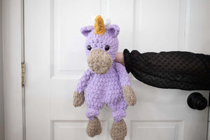 Una Unicorn Lovey, Crochet Stuffed Animal, Uni Unicorn Snuggler