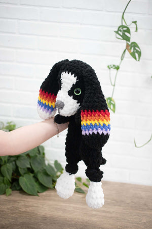 Crochet Puppy Dog Lovey, Crochet Stuffed Animal, Amigurumi Puppy Snuggler