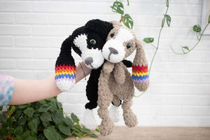 Crochet Puppy Dog Lovey, Crochet Stuffed Animal, Amigurumi Puppy Snuggler