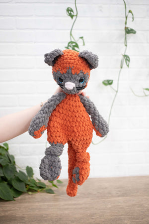 Cat Crochet Stuffed Animal, Heirloom Plush, Baby Lovey, Soft Cuddlers for Kids, Kitty