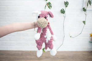 Cow Lovey, Cow Stuffed Animal, Crochet Black and White Cow Snuggler