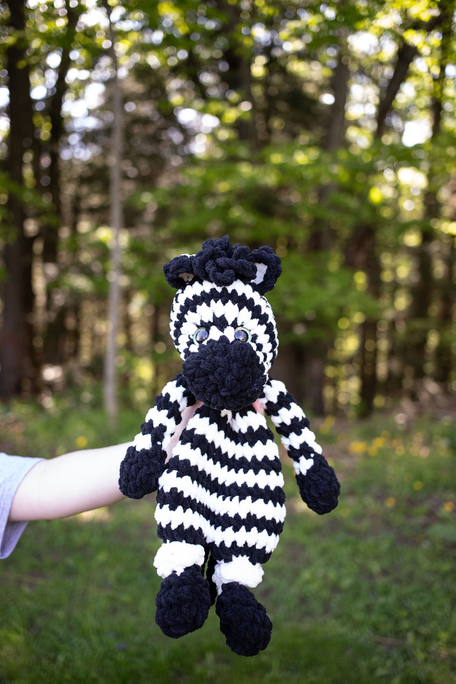 Zebra Lovey, Zebra Stuffed Animal, Crochet Zebra Snuggler