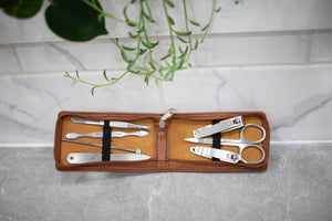 Manicure Set - Faux Leather with Laser Engraved Image