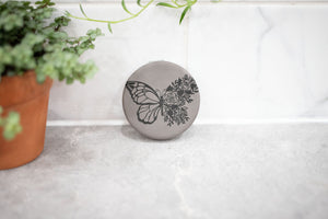 Compact Mirror -Double Sided Faux Leather