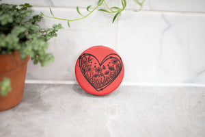 Compact Mirror -Double Sided Faux Leather