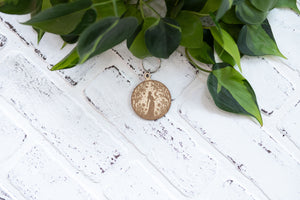 Whimsical Keychain, Wooden Keychain, Fairy Key Ring, Dragon Keychain