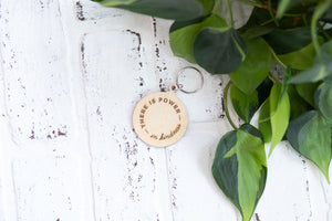 Kindness Counts Keychain, Wooden Keychain, There is Power in Kindness Key Ring with Hearts