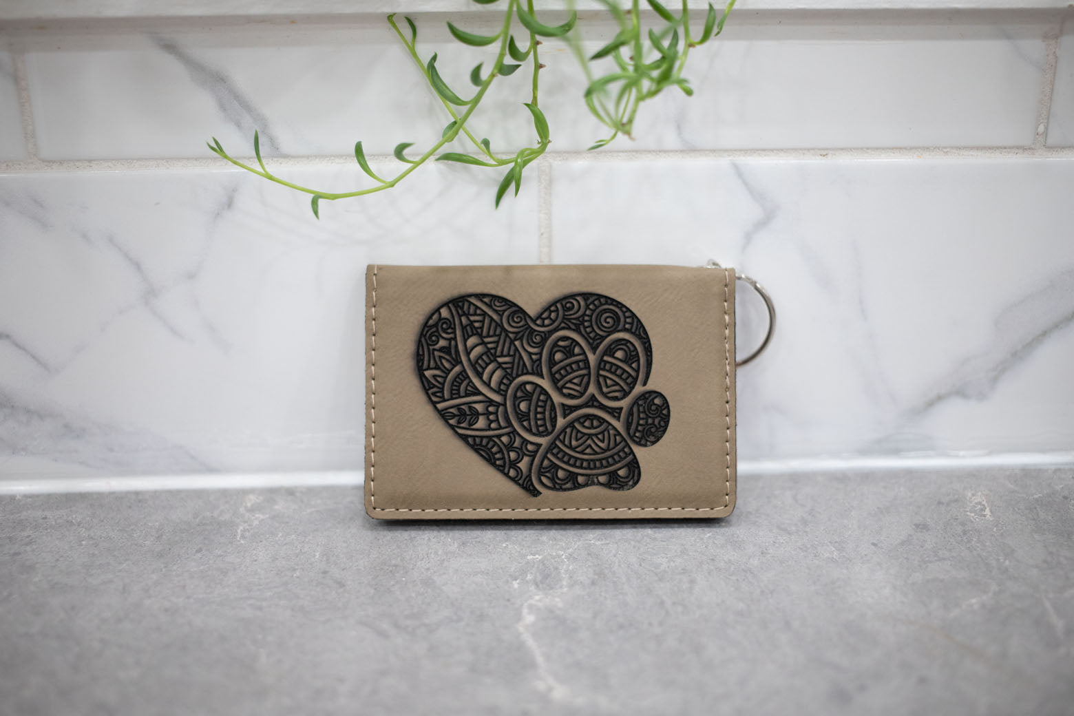 Wallet - Faux Leather Wallet with Laser Engraved Image