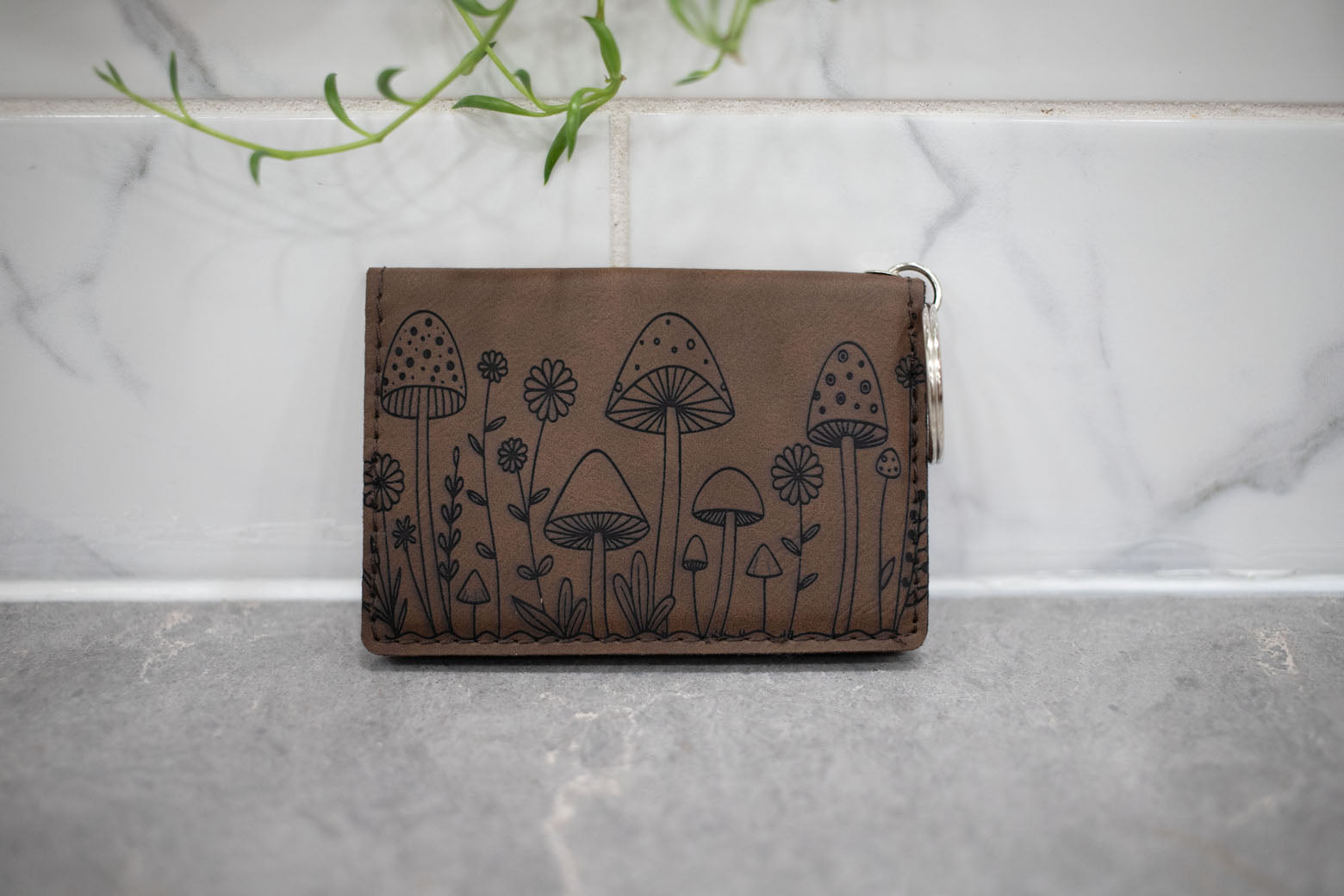 Wallet - Faux Leather Wallet with Laser Engraved Image