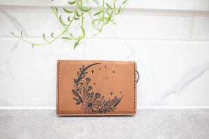 Wallet - Faux Leather Wallet with Laser Engraved Image