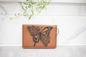 Wallet - Faux Leather Wallet with Laser Engraved Image
