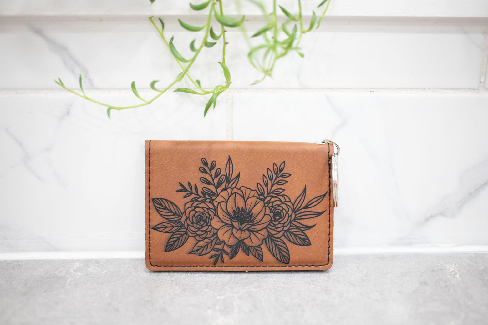 Wallet - Faux Leather Wallet with Laser Engraved Image