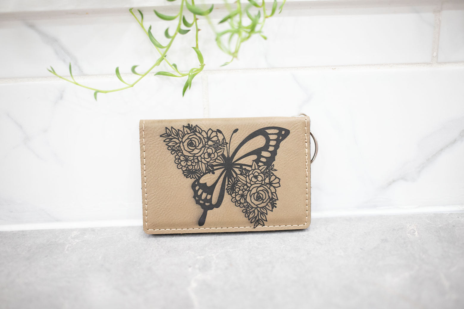 Wallet - Faux Leather Wallet with Laser Engraved Image