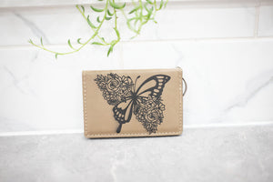 Wallet - Faux Leather Wallet with Laser Engraved Image