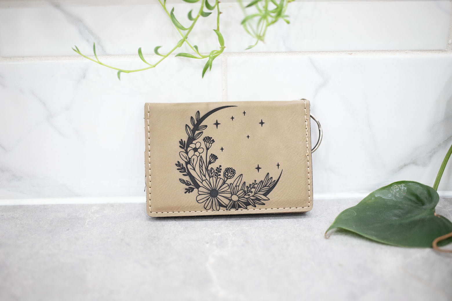 Wallet - Faux Leather Wallet with Laser Engraved Image