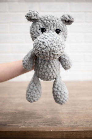 Hippo, Crochet Stuffed Animal