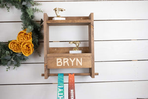 Wall Mounted Entryway Shelf with Coat Hooks