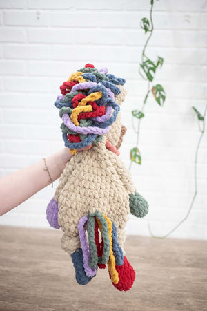 Rainbow Unicorn Lovey, Crochet Stuffed Animal, Rainbow Unicorn Snuggler, Baby Lovey, Soft Cuddlers for Kids,
