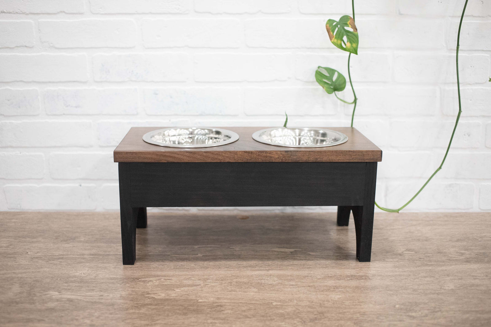 Raised Dog Bowl Stand with 2 Stainless Steel Bowls, Elevated Pet Feeder