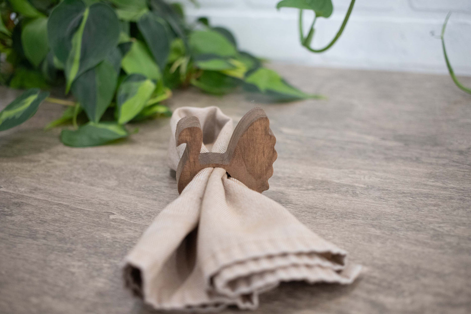 Thanksgiving Turkey Napkin Rings, Wood Easter Table Decor, Upright Wood Turkey Napkin Ring