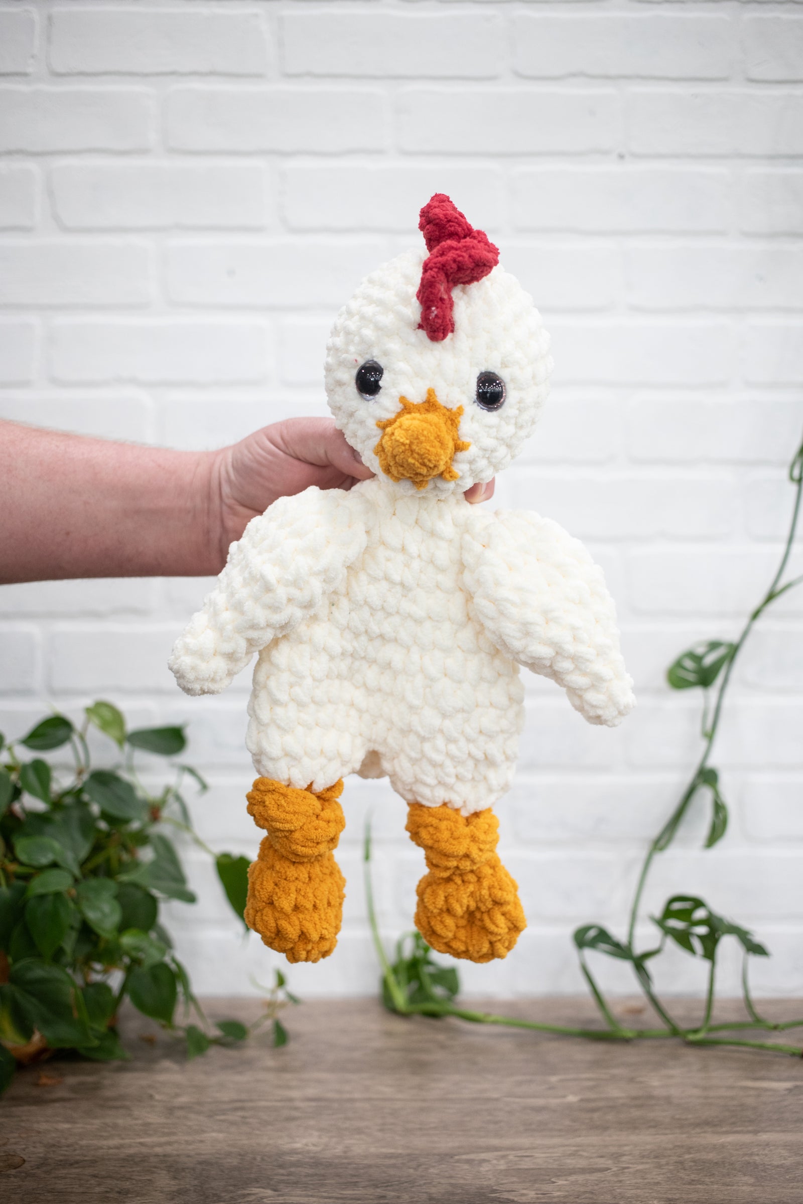 Chicken Lovey, Rooster Stuffed Animal, Crochet Chicken Snuggler