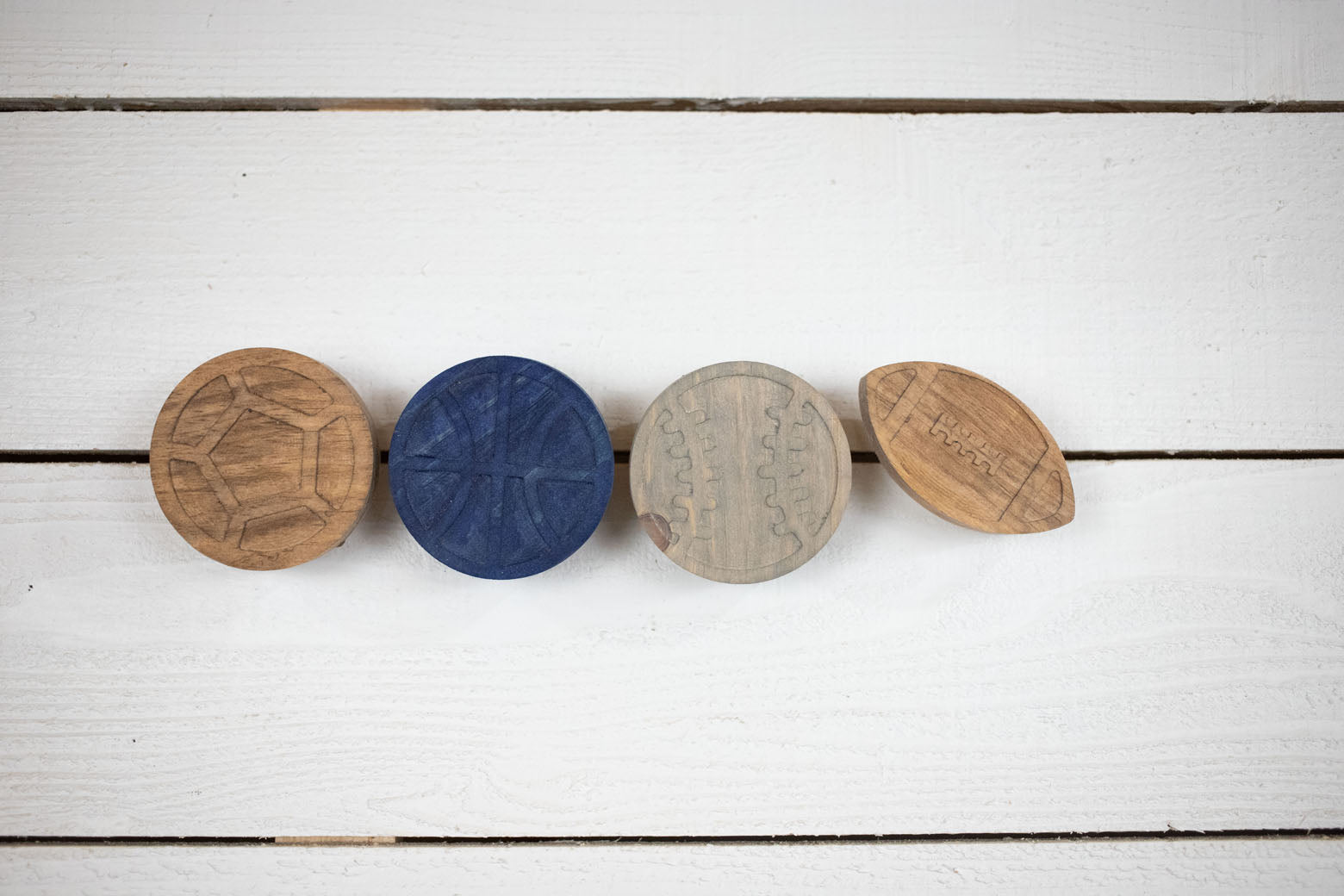 Sports Ball Coat Hook, Soccer Ball, Football, Baseball and Basketball Wall Art, Wooden Coat Rack, Wall Mounted Hat Hook (Copy)