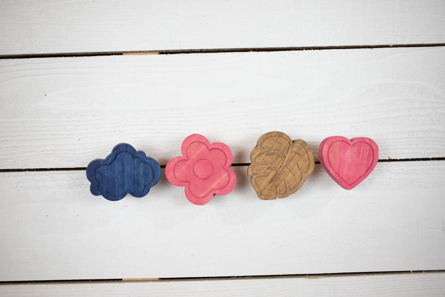 Flower Coat Hook,  Cloud, Leaf and Heart Wall Art, Wooden Coat Rack, Wall Mounted Hat Hook