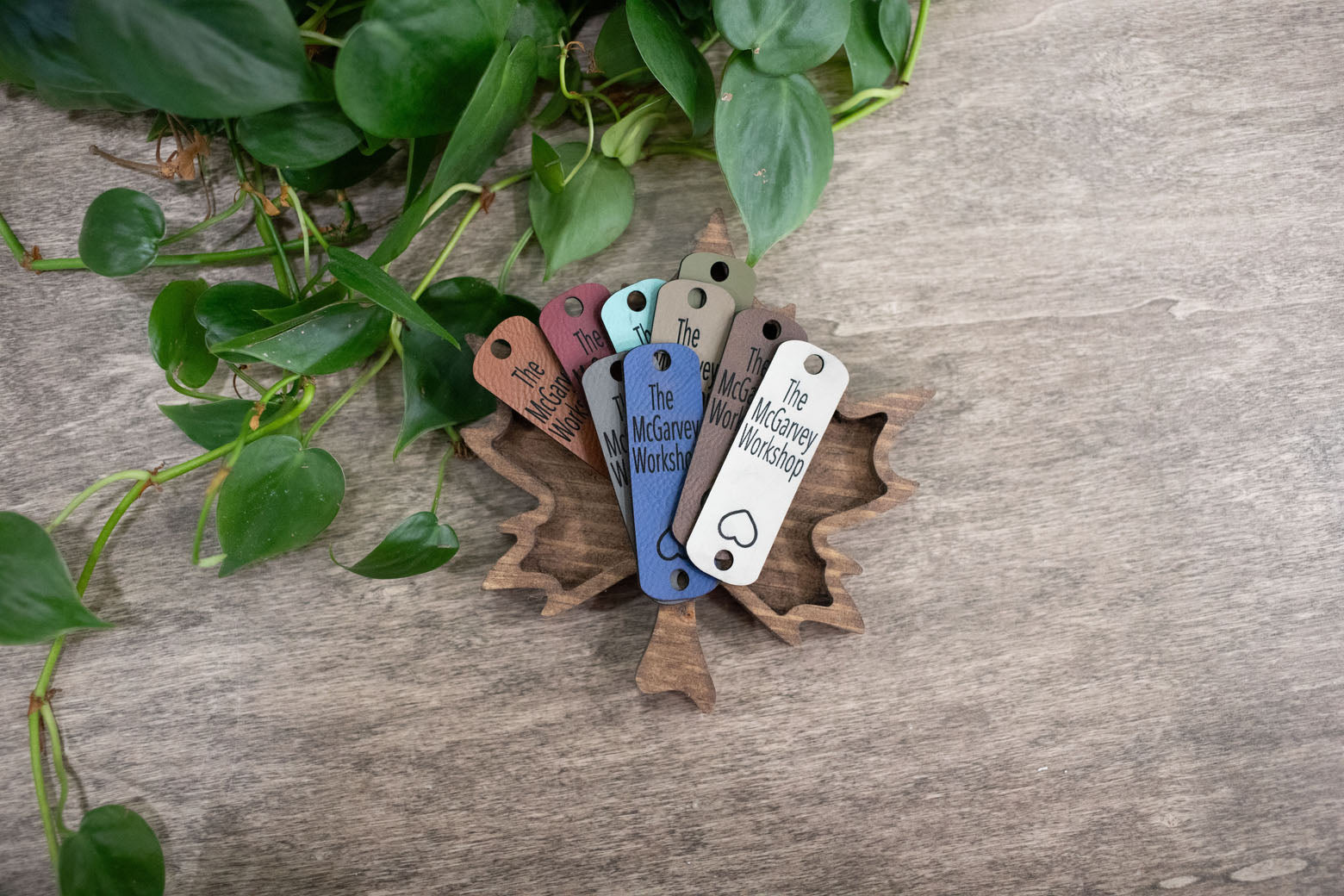 Personalized Labels for Handmade Items, Custom Faux Leather Tags for Knitting and Crochet, No Sew Logo, 3" x 1"