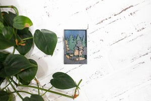 Laser Cut Bear in a Forest,  Animal 3D Diorama, Handmade Forest Scene, Wall Art,  Bear Animal Decor