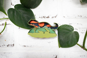 Laser Cut Lizard,  Animal 3D Diorama, Handmade Dessert Scene, Wall Art,  Lizard Animal Decor