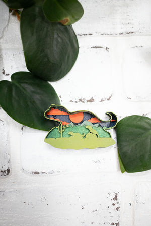 Laser Cut Lizard,  Animal 3D Diorama, Handmade Dessert Scene, Wall Art,  Lizard Animal Decor