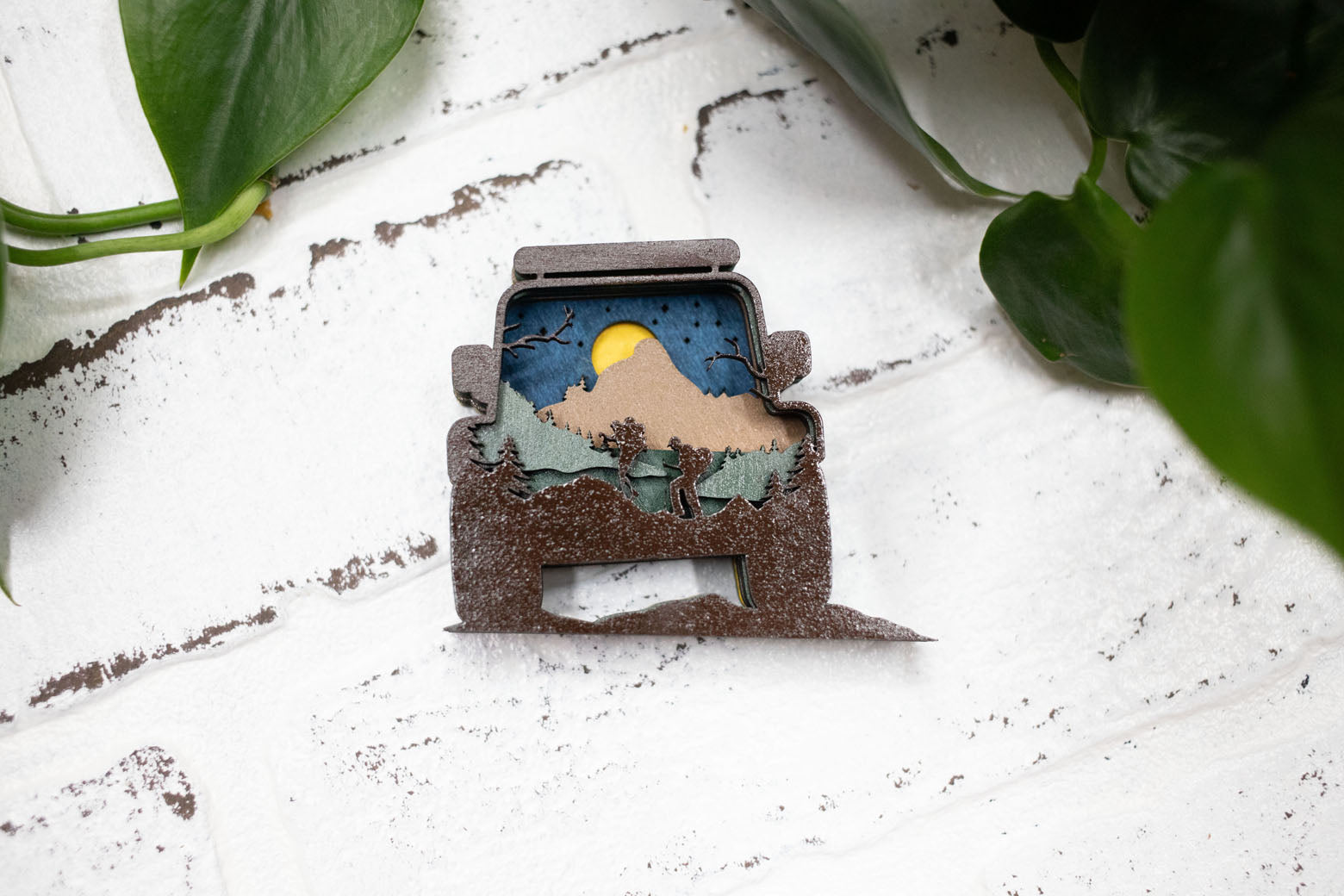 Laser Cut 4x4,  Off Road 3D Diorama, Handmade Hiking Scene, Wall Art, Hike Decor