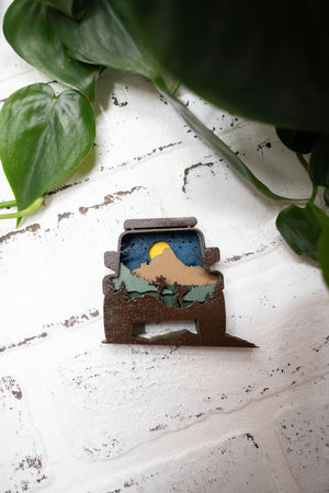 Laser Cut 4x4,  Off Road 3D Diorama, Handmade Hiking Scene, Wall Art, Hike Decor