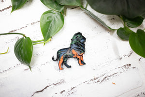 Laser Cut Lion, Lion 3D Diorama, Handmade African Safari Scene, Lion Animal Decor
