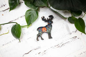 Laser Cut Deer, Deer 3D Diorama, Handmade Forest Scene, Deer Animal Decor (Copy)