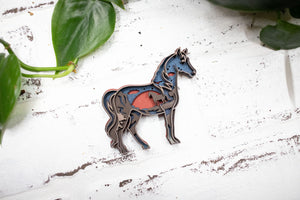 Laser Cut Horse,  Animal 3D Diorama, Handmade Nature Scene, Wall Art,  Horse Animal Decor
