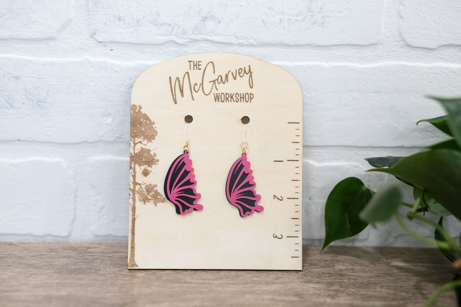Butterfly Wing Dangle Earrings, Butterfly Earrings, Plastic Earrings, Hypoallergenic