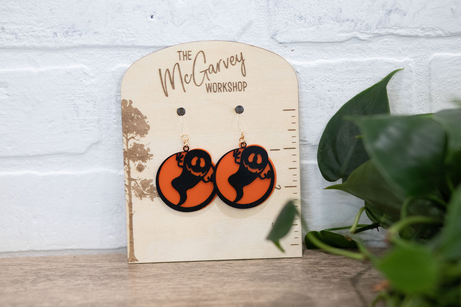 Ghost Earrings, Cute Ghost Dangle Earrings, Plastic Earrings, Hypoallergenic