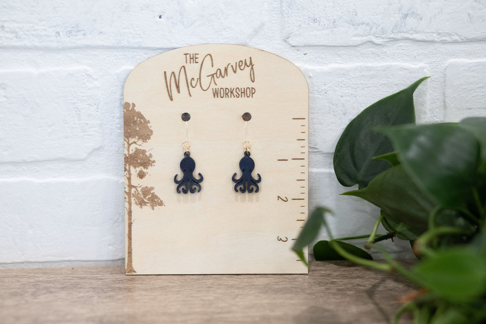 Octopus Dangle Earrings, Octopus Earrings,  Plastic Earrings, Hypoallergenic