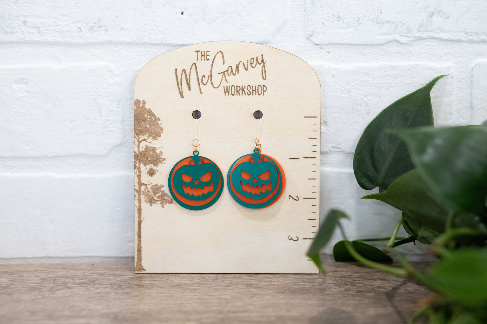 Pumpkin Dangle Earrings, Halloween Earrings, Plastic Earrings, Hypoallergenic