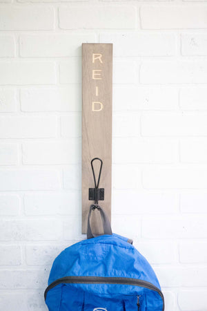 Customizable Coat Hook, Personalized Leash Holder, Engraved Backpack Hook