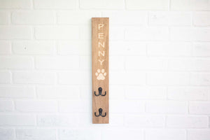 Customizable Coat Hook, Personalized Leash Holder, Engraved Backpack Hook