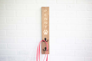 Customizable Coat Hook, Personalized Leash Holder, Engraved Backpack Hook