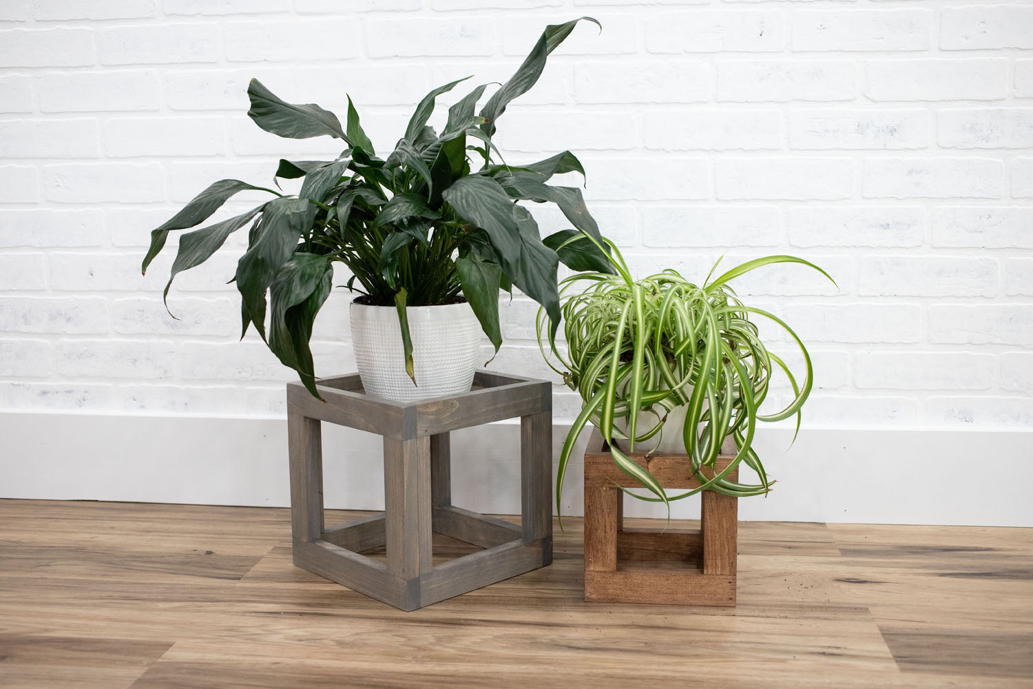 square plant stands indoor Square Plant Stand Small / Special Walnut